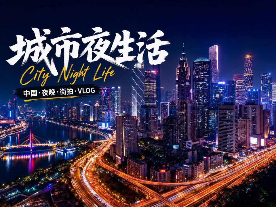 国产城市夜景短视频霓虹都市